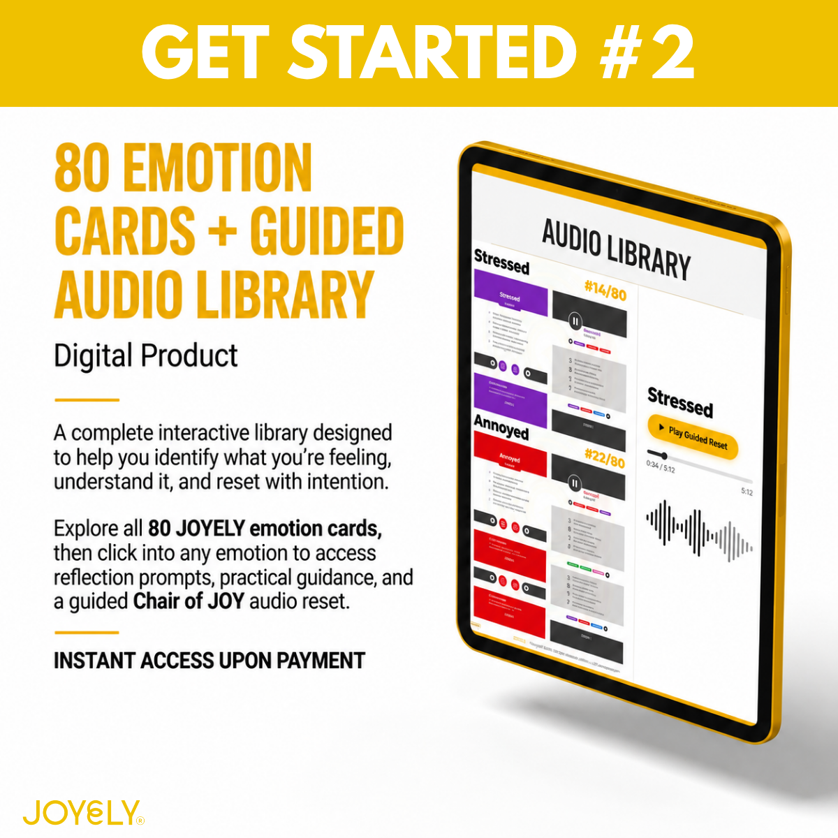 80 Digital Emotion Cards + Guided Reset Audio Library