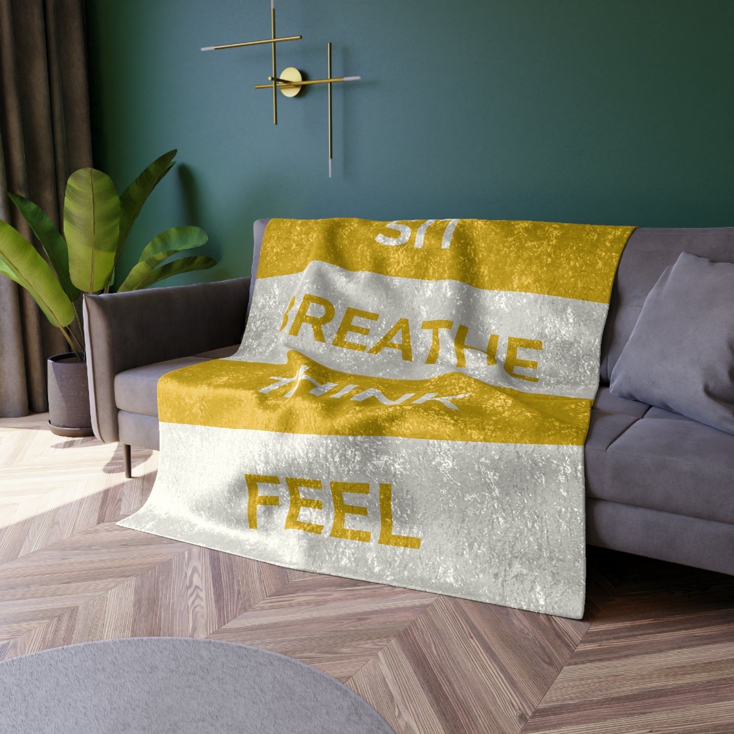 Striped Crushed Velvet Blanket