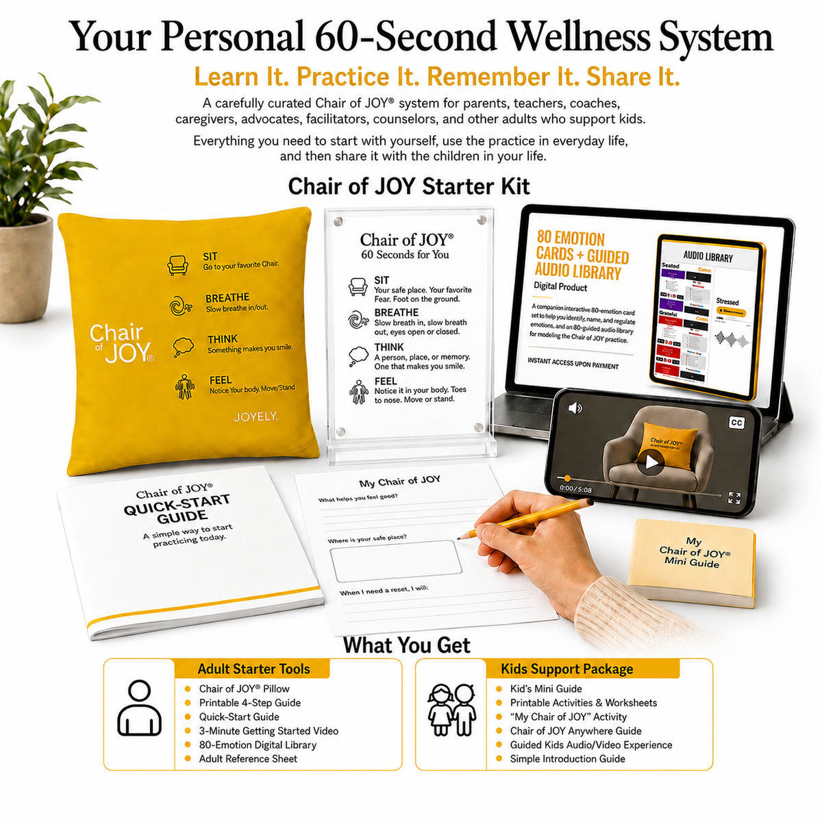 Chair of JOY Starter Kit ~ 60-Second Wellness System